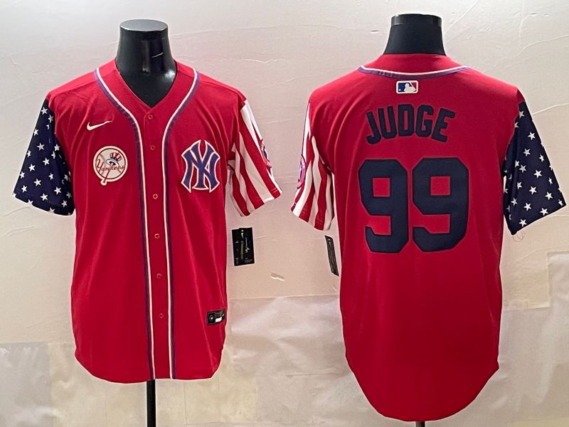 Men New York Yankees #99 Judge Red a generation of national flags Jointly Name 2025 Nike MLB Jersey style 9->new york yankees->MLB Jersey